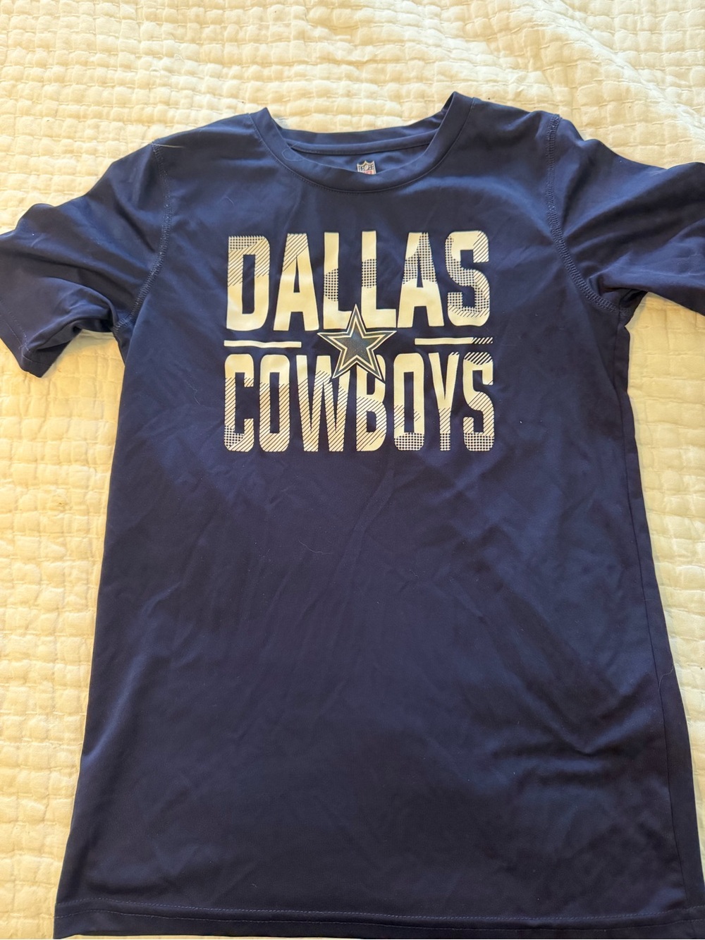 NFL Dallas Cowboys Navy Short Sleeve Tee with White Graphic